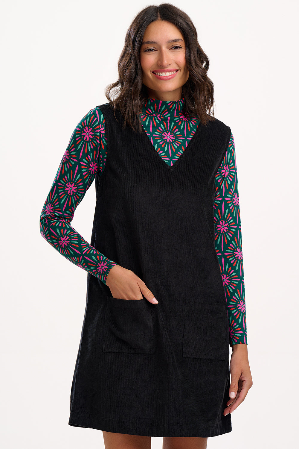 Kacy Tunic Dress - Black Cord